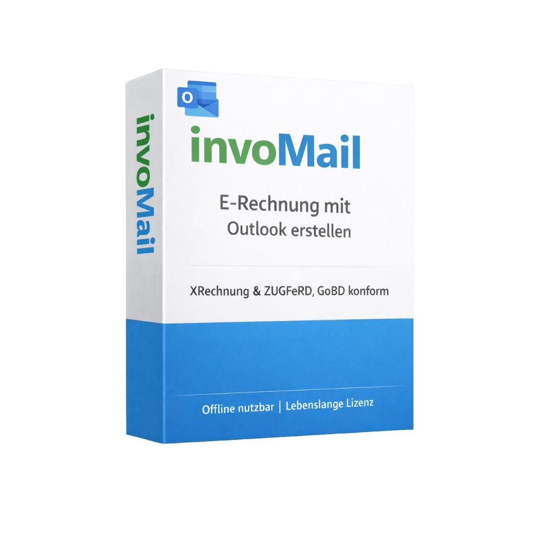 invoMail — E-Rechnung mit Outlook erstellen, XRechnung & ZUGFeRD, GoBD-konform