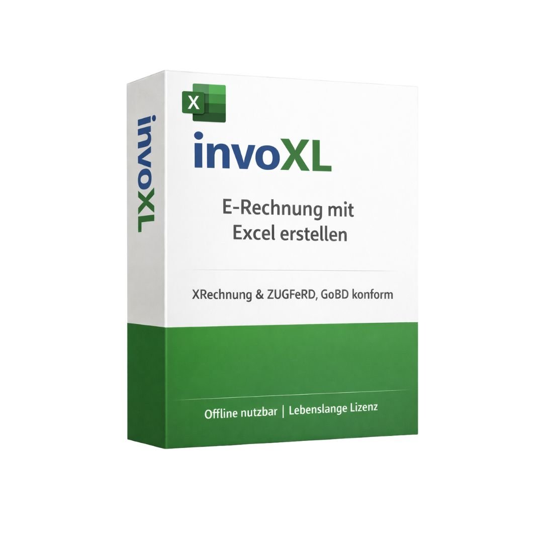 invoXL — E-Rechnung mit Excel erstellen, XRechnung & ZUGFeRD, GoBD-konform
